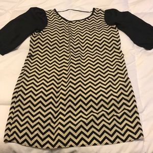 3/4 length chevron dress with slightly open back